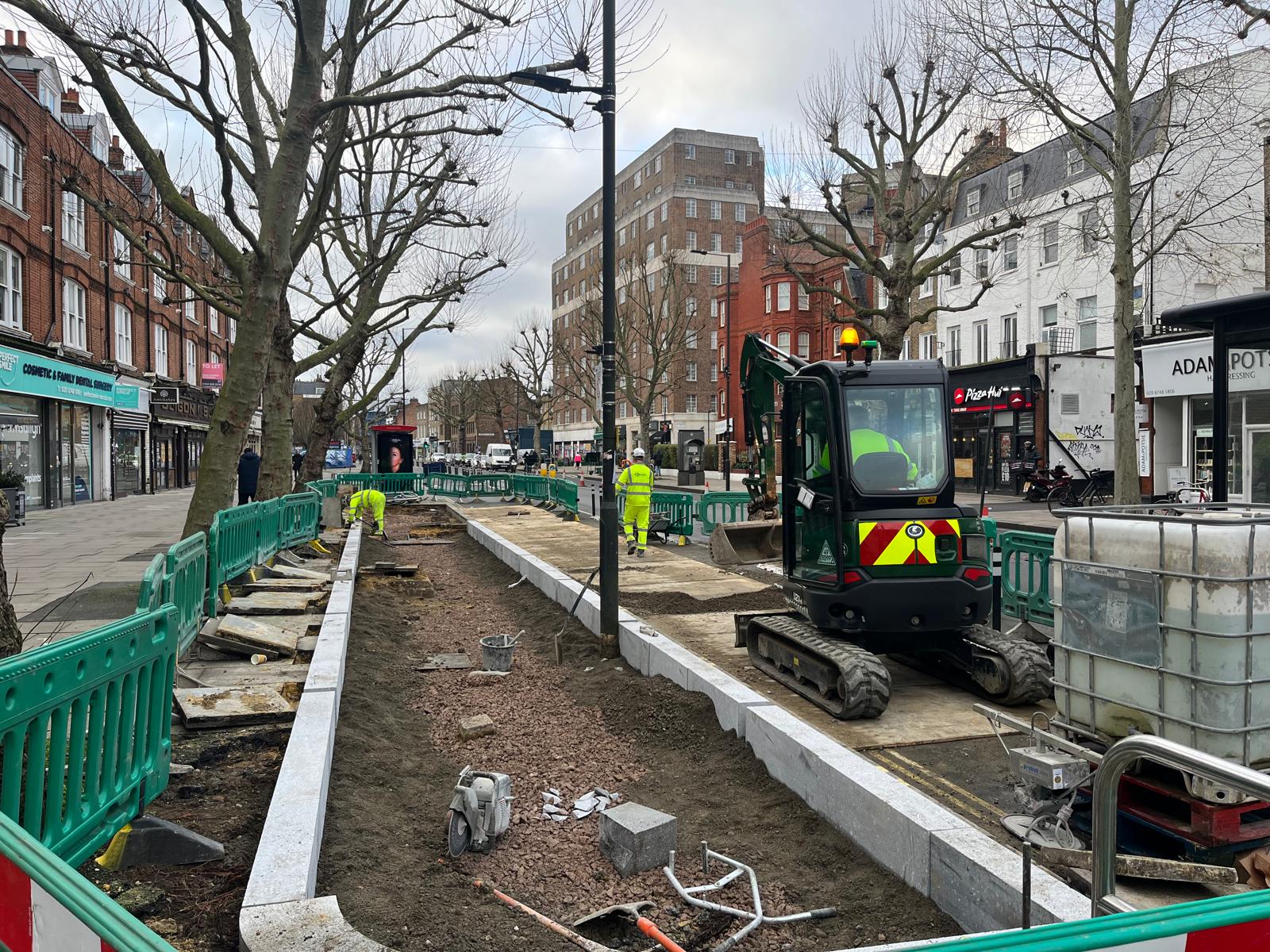 Constructing a rain garden on King Street