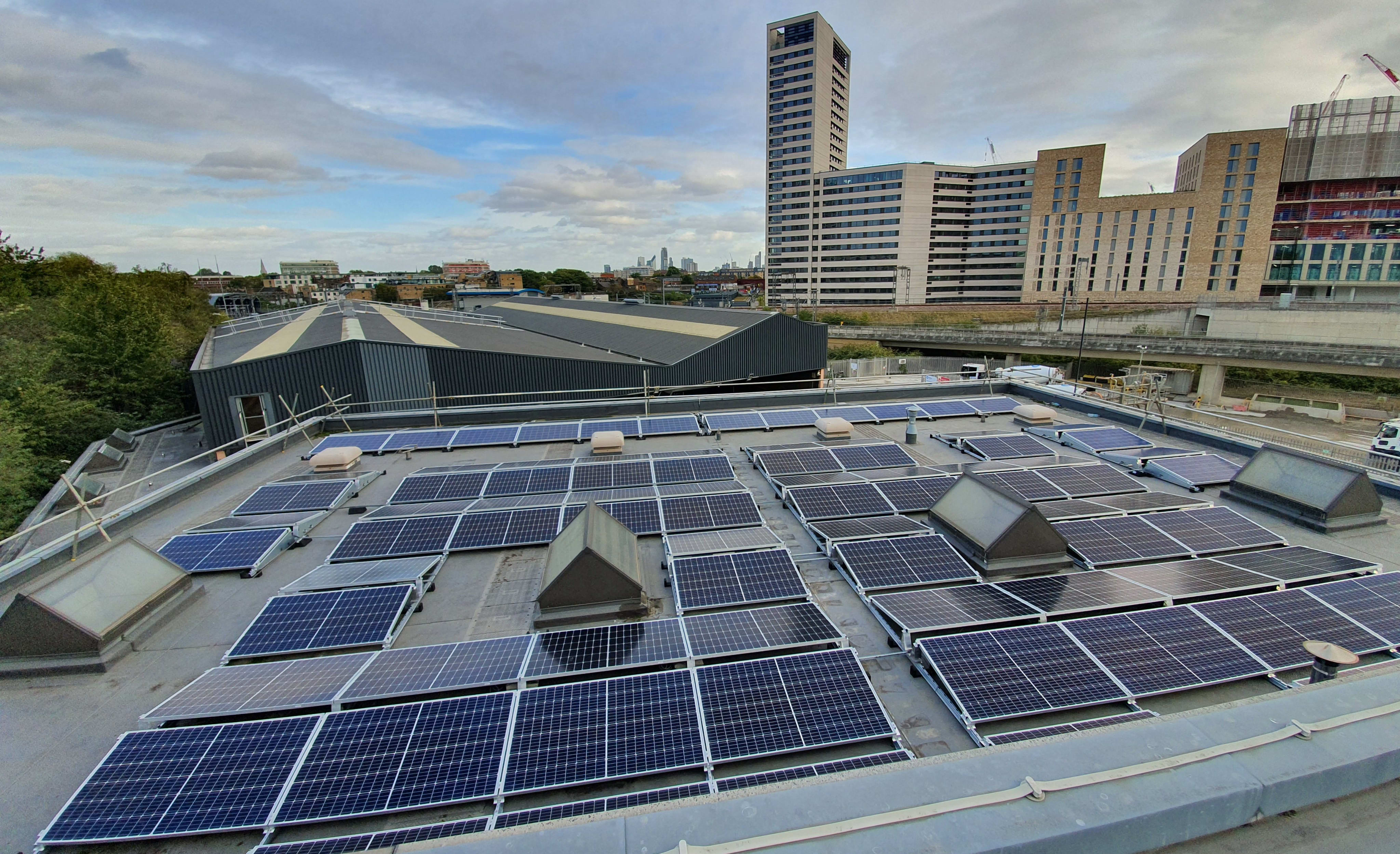 Solar power on council housing at York Way