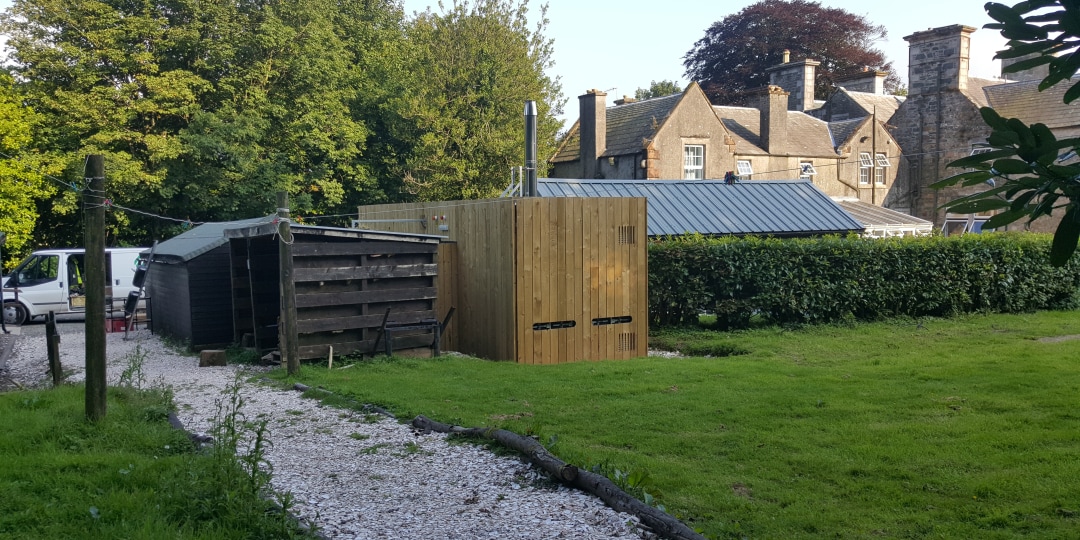 One of the biomass systems installed at Barcaple in Kirkcudbrightshire