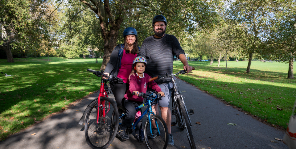 Cyclists in Southwark Park 