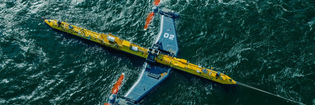 The O2 turbine was installed in 2021 off the coast of Orkney