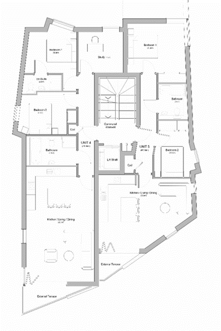 Second Floor 1 x 2 bed 1 x 3 bed flat